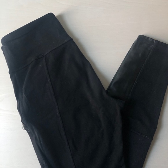 Used-Athleta Street Tights-Faux Leather - Picture 3 of 5